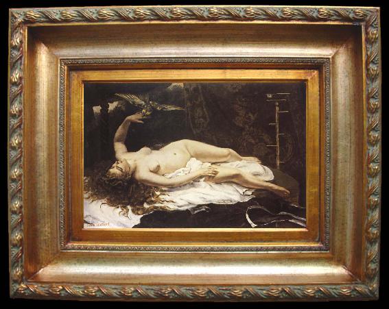 framed  Courbet, Gustave Recreation by our Gallery, Ta059-2